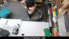 shoplifter suspect strips and rides cop after getting caught bending over