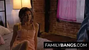 Suggestive Stepdaddy's Cock Teases Skinny Princess Maya Woulfe to Orgasmic Cum on Ass