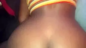 damn, stuffing this petite ebony's tight pussy with monster bbc creampie before roommate walks in 😈💦