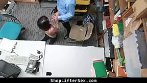 shoplifter suspect strips and rides cop after getting caught bending over