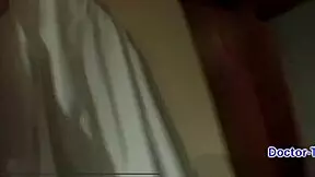 dr tampa pays brunette teen destiny santos cash to spread shaved ass and pussy in latex handcuffs