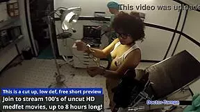 dr tampa pays brunette teen destiny santos cash to spread shaved ass and pussy in latex handcuffs