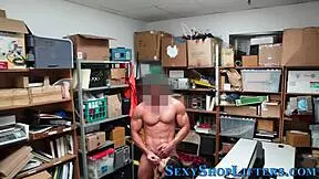 teen shoplifter gets hardcore ram from security in backroom