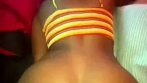 damn, stuffing this petite ebony's tight pussy with monster bbc creampie before roommate walks in 😈💦