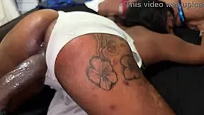 Stepsis' Skirt Hike Leads to Accidental Big Black Cock Stuffing!