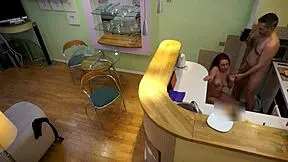 why does this sexy teen crave her stepdad's cock in the kitchen?