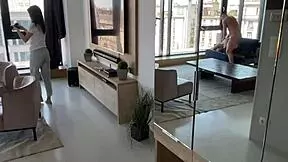 whoops we went crazy with this public threesome and sloppy backstage blowjobs