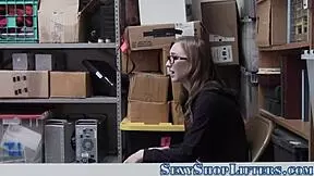 i caught this petite teenage thief with small tits and made her strip naked on camera