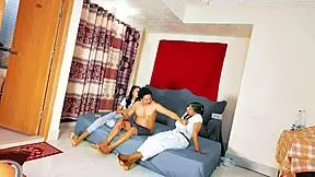 18yo bigcock lover bends over for threesome pounding with facial cumshot finish?