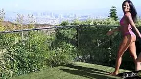 my ebony bff's hairy pussy feels amazing when i toy her with vibrator during scissoring