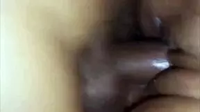 her pussy creampied deep with dripping cum orgasm