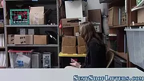 i caught this petite teenage thief with small tits and made her strip naked on camera