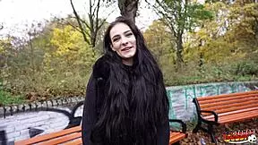 German Scout Picks Pink Bush Saggy Tits Alexa Throat Fuck Casting