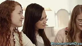 spex teen mormons get fingered licked in taboo 4some lez orgy