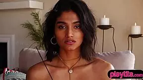I love watching beautiful indian angel constance's tight pussy striptease