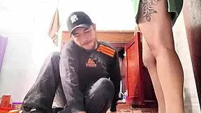 lonesome brazilian housewife calls plumber bangs wildly in bathroom cheating