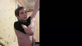 cute model gergely molnar masturbates watching porn bedroom poses