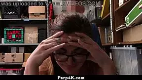 heart pounding as loss prevention officer catches stealing teen and pounds her tight pussy