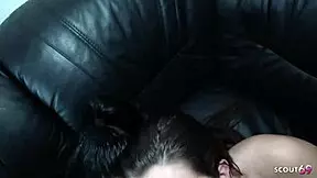 german teen girlfriend joins boyfriend's cheating ffm threesome fuck