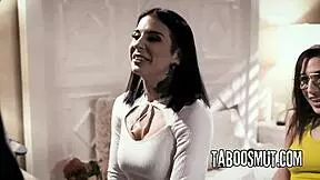 stepbrother pounds two blonde sluts in wild mff threesome ending with stepsis