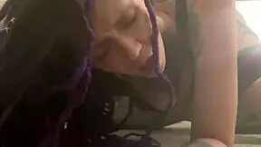 purple dreadlock latina ready for black master's rough doggystyle pounding?