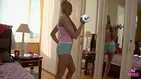 vixenish coed nova l takes huge cock doggystyle