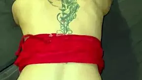 sexy tattooed stepsis blows him then bends over for doggystyle pounding