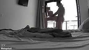 skinny young babysitter explores hotel fun with group in every spot and pose while pampered with attention screaming delight at full embrace