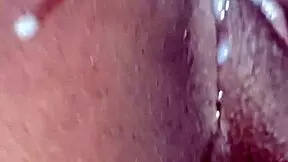 Petite ebony takes massive creampie in wet pussy