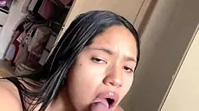 cute brunette craves bbc deepthroat from lover in amateur couple webcam