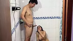 i pound slutty maid's tight pussy doggystyle forget wife cum on face