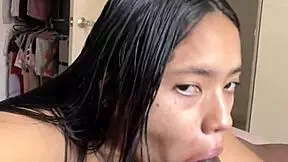 cute brunette craves bbc deepthroat from lover in amateur couple webcam