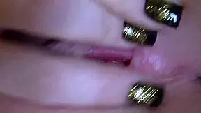 dagfs teen strips, rips clothes and fingers pussy on bed for quick sex cash