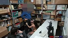 Shoplifting Brunette Teen Sucks Hardcore Fucks Cock to Escape Felony Reality Amateurs