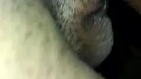 Petite ebony takes massive creampie in wet pussy