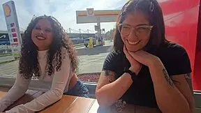 mountain drive turns into wild latina ass licking pussy feast in car