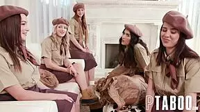 scout girls like kylie and rissa lose virginity banging charles in wild orgy