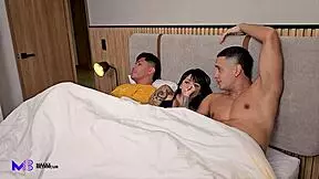 Wanna know what happens when cuckold wife sneaks a fuck next to hubby?