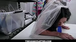 Tiny Latina 18+ Shoplifter Luxe La Fox Fucks Officer Jason Sarcinelli On Wedding Day