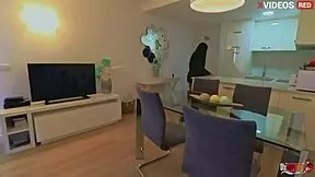 Stepmom's wet pussy slips onto hard dick leading to deep anal creampie