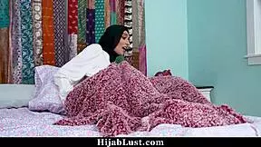 Hey friend, caught this hijab student riding dildo hard, wanna join her shy pussy play?