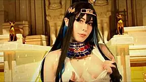 whoa desert goddess moliyredwolf oils up big tits for traveler footjob 😍👣