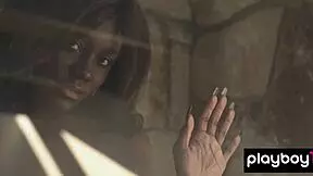 Hot Ebony Teen Victoria Antoinette Strips Lingerie Exposes Black Pussy Tits