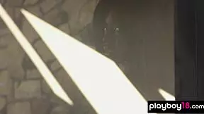 Hot Ebony Teen Victoria Antoinette Strips Lingerie Exposes Black Pussy Tits