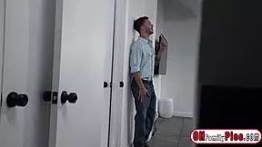 stepsister gia ohmy masturbates while stepbro jerks monster cock on her big tits?