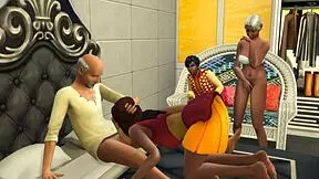 indian stepdad bangs stepdaughter while stepmom and stepsons watch 😈 desi teen action