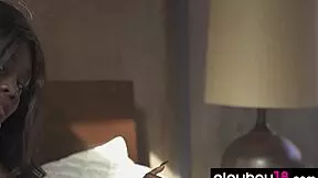 Hot Ebony Teen Victoria Antoinette Strips Lingerie Exposes Black Pussy Tits