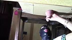 laura struts in heels taking multiple facial cumshots from blowjobs and deepthroats