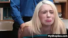 stepdaughter caught shoplifting gets blackmailed into doggystyle fuck