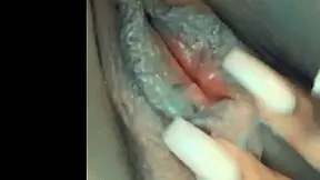 wow she rubs fingers deep in that big tits pussy craving cock